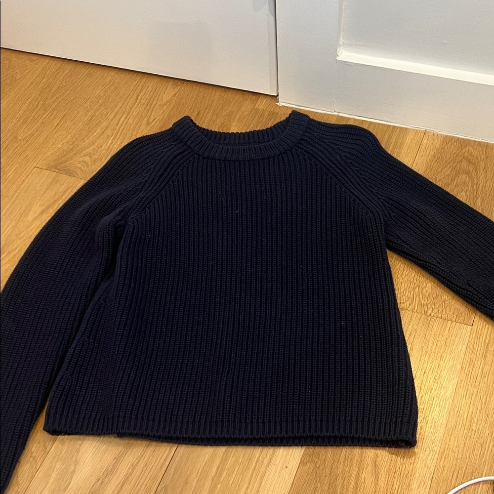 Quince Women's Navy Crew Neck Sweater